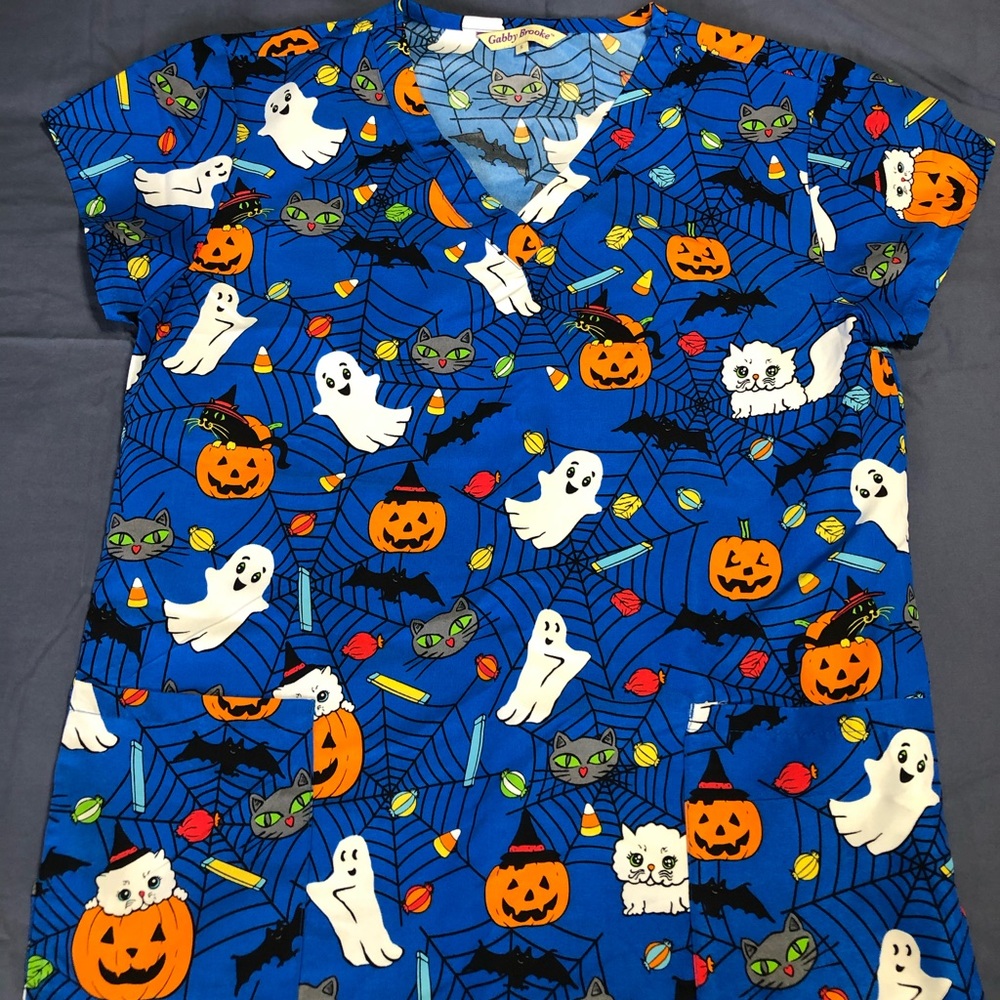 Halloween Scrub top